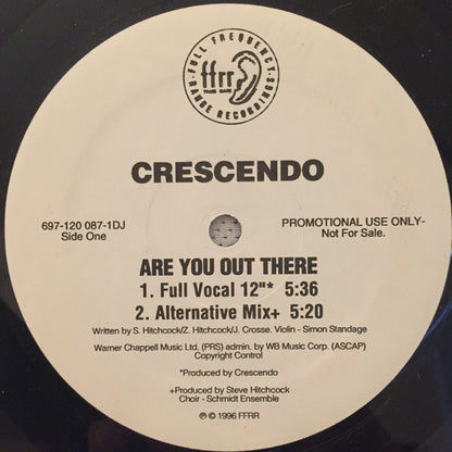 Crescendo : Are You Out There (12", Promo)