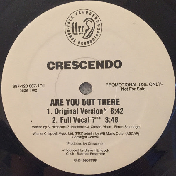 Crescendo : Are You Out There (12", Promo)