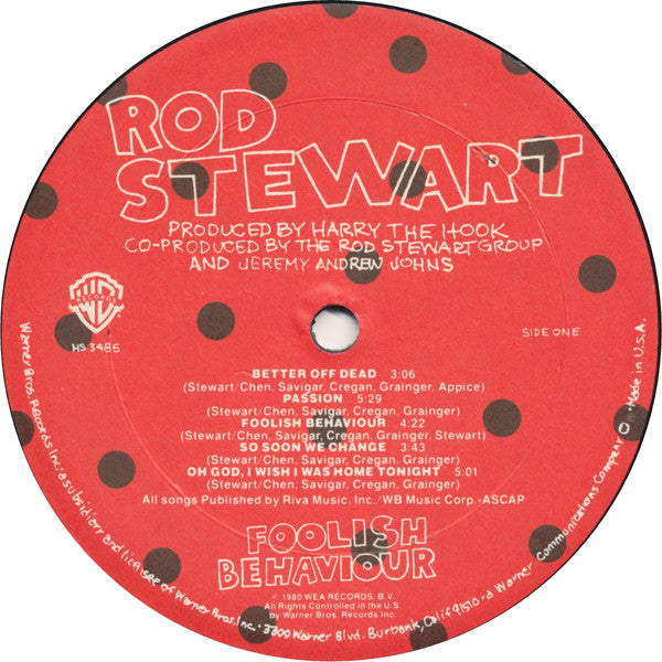 Rod Stewart : Foolish Behaviour (LP, Album)