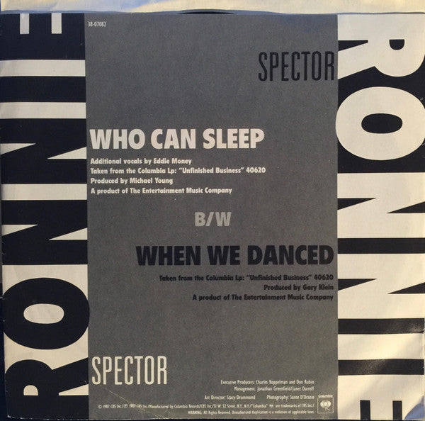 Ronnie Spector : Who Can Sleep (7", Single)