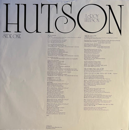 LeRoy Hutson : Closer To The Source (LP, Album, JW )