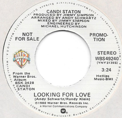 Candi Staton : Looking For Love (7", Single, Mono, Promo)