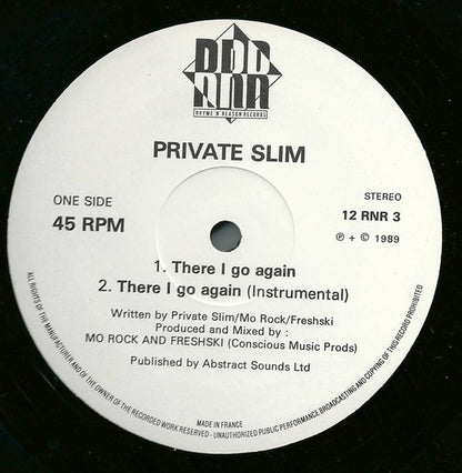 Private Slim : There I Go Again / I'm In Full Gear (12")