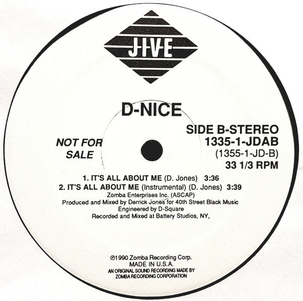 D-Nice : Glory / It's All About Me (12", Promo)