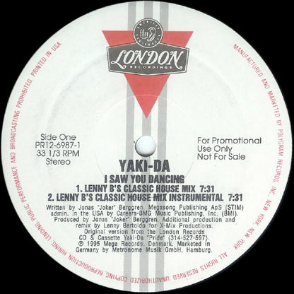 Yaki-Da : I Saw You Dancing (12", Promo)