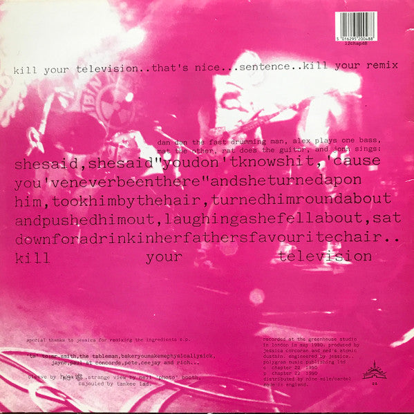 Ned's Atomic Dustbin : Kill Your Television (12", Single, RP, Lyn)