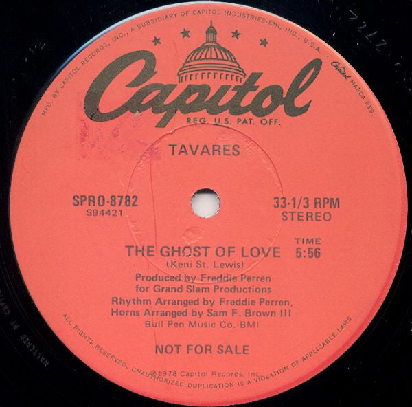 Tavares / Maze Featuring Frankie Beverly : The Ghost Of Love / Workin' Together (12", Promo)