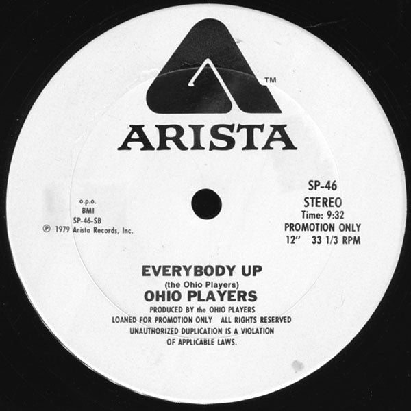 Ohio Players : Everybody Up (12", Single, Promo)