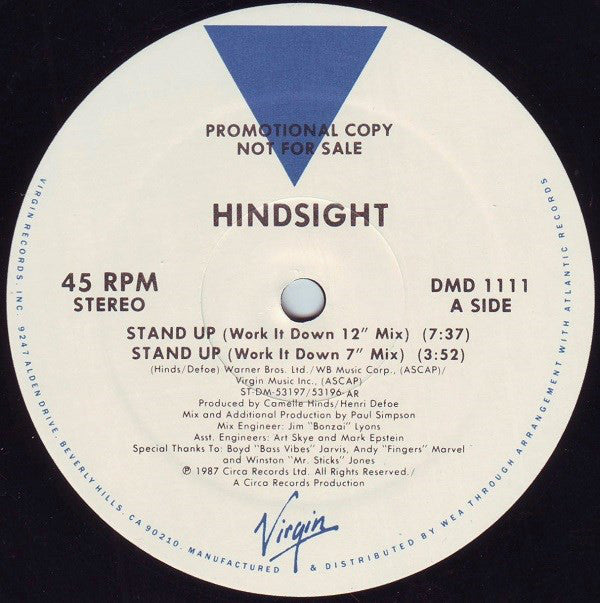 Hindsight (3) : Stand Up (12", Promo, AR)