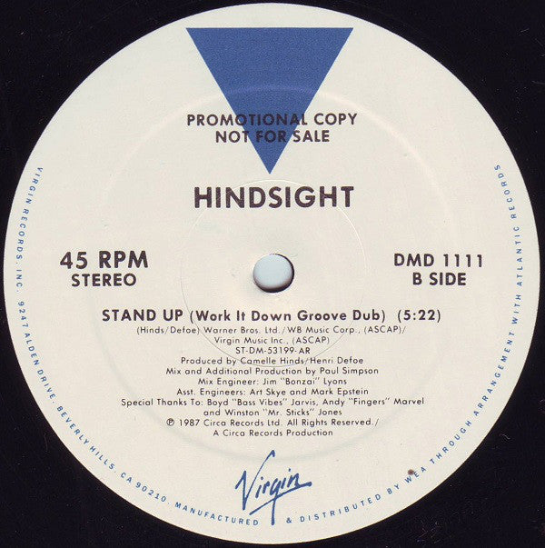Hindsight (3) : Stand Up (12", Promo, AR)
