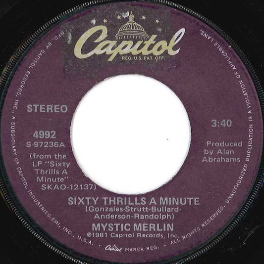 Mystic Merlin : Sixty Thrills A Minute / Sign Of The Times (7")