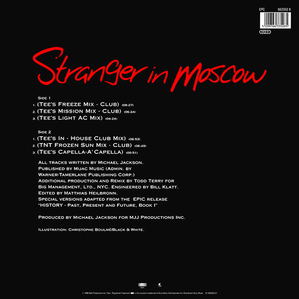Michael Jackson : Stranger In Moscow (The Todd Terry Remixes) (12", Single)