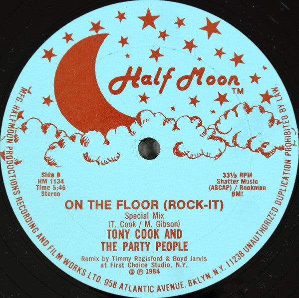 Tony Cook And The Party People* : On The Floor (Rock-It) (12")
