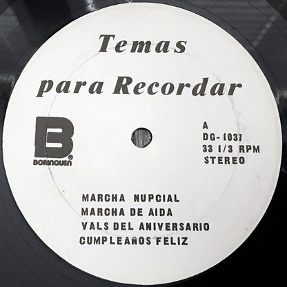 Unknown Artist : Temas Para Recordar (LP, Album)