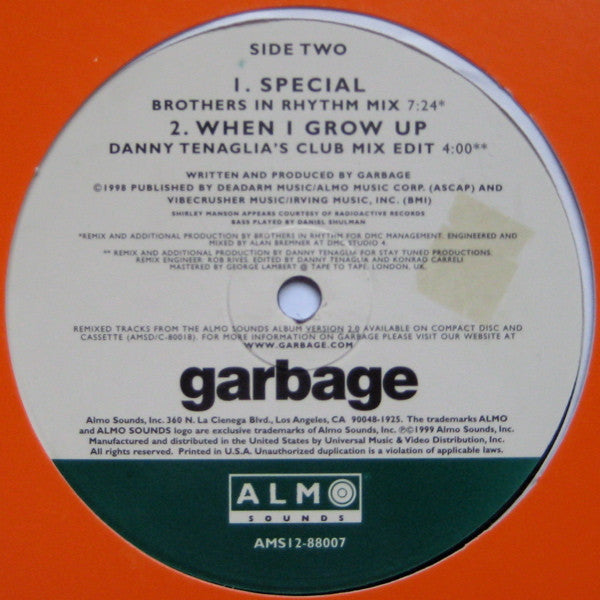 Garbage : When I Grow Up / Special (12", Maxi)