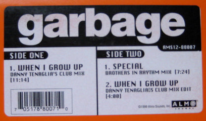Garbage : When I Grow Up / Special (12", Maxi)