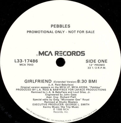 Pebbles : Girlfriend (12", Promo)