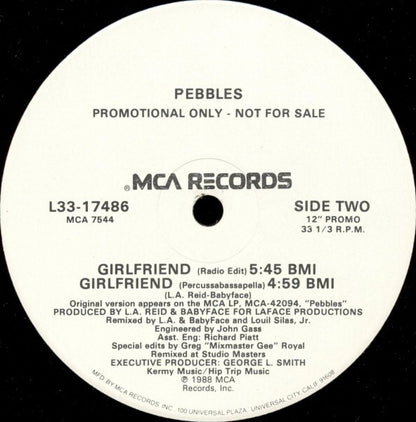 Pebbles : Girlfriend (12", Promo)