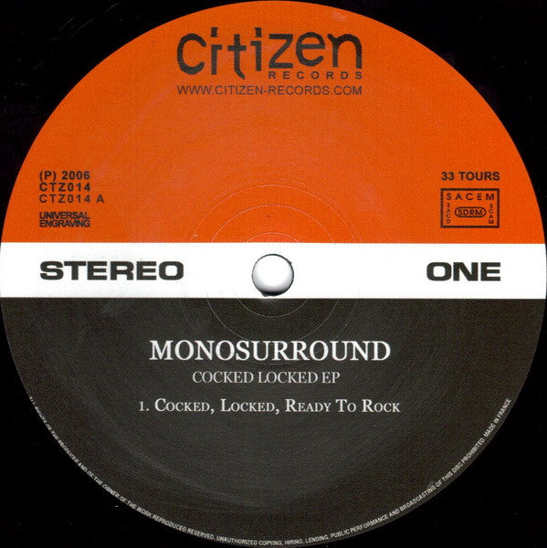 Monosurround : Cocked Locked EP (12", EP)