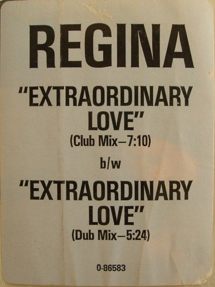 Regina (2) : Extraordinary Love (12", Single, SP )