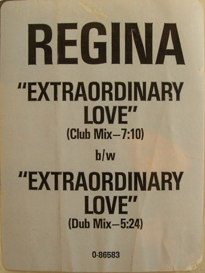 Regina (2) : Extraordinary Love (12", Single, SP )