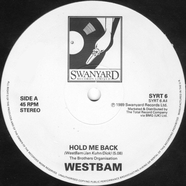 WestBam : Hold Me Back (12")
