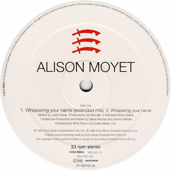 Alison Moyet : Whispering Your Name (12")