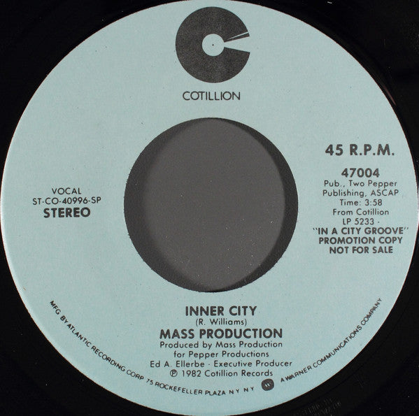 Mass Production : Inner City (7", Mono, Promo)
