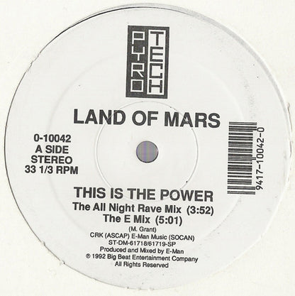 Land Of Mars : This Is The Power (12")