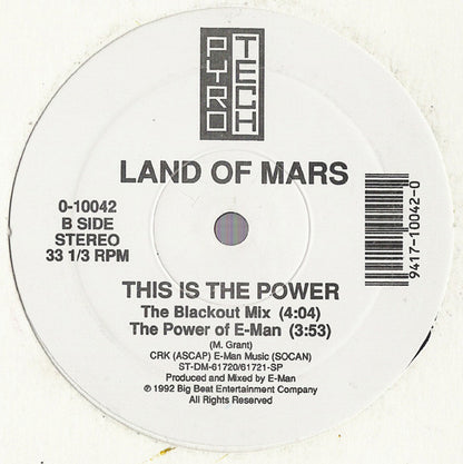 Land Of Mars : This Is The Power (12")