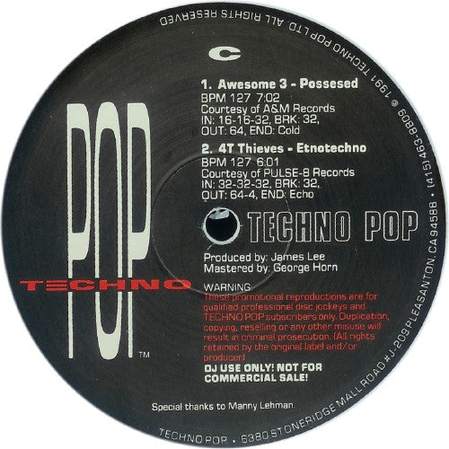 Various : Techno Pop 1-1 (2x12", Comp, Promo, Unofficial, Whi)