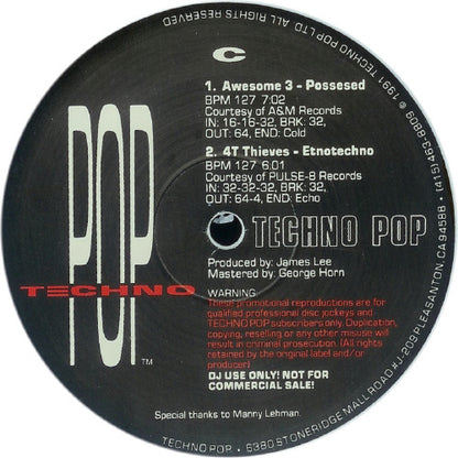 Various : Techno Pop 1-1 (2x12", Comp, Promo, Unofficial, Whi)