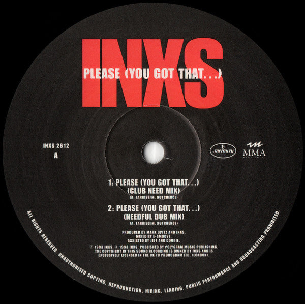 INXS : Please (You Got That...) (12", Single)