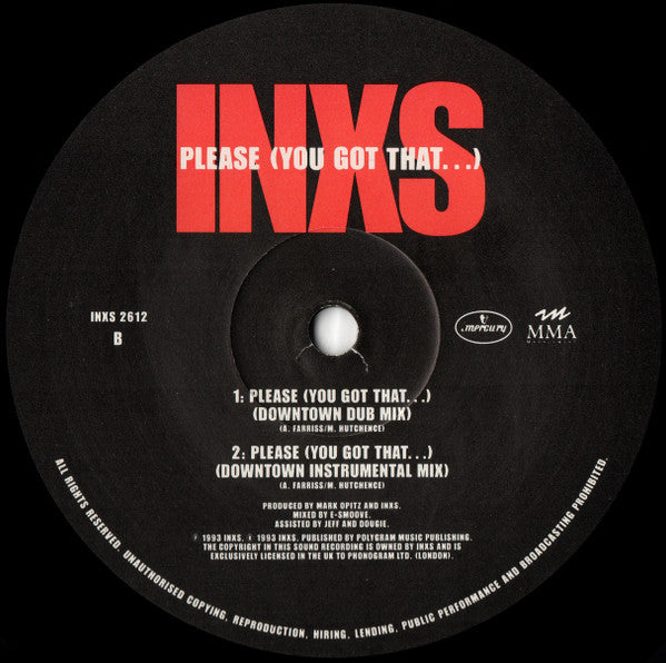 INXS : Please (You Got That...) (12", Single)