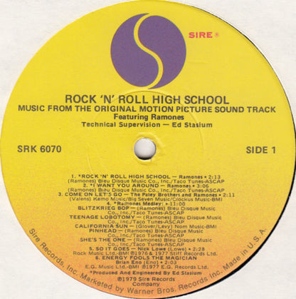 Various : Rock 'N' Roll High School (Music From The Original Motion Picture Soundtrack) (LP, Comp, Jac)