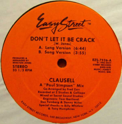 Clausell : Don't Let It Be Crack (12")