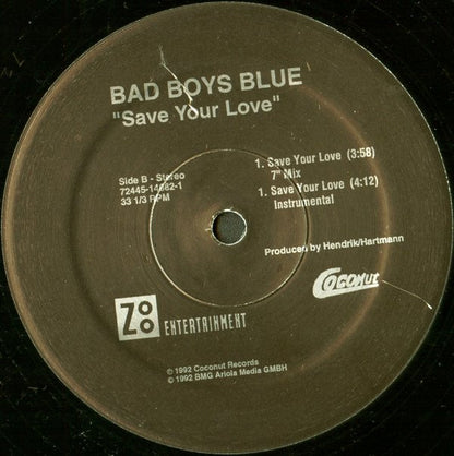 Bad Boys Blue : Save Your Love (12", Maxi)
