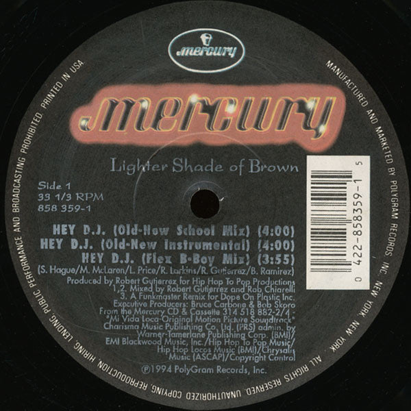 Lighter Shade Of Brown : Hey D.J. (12")