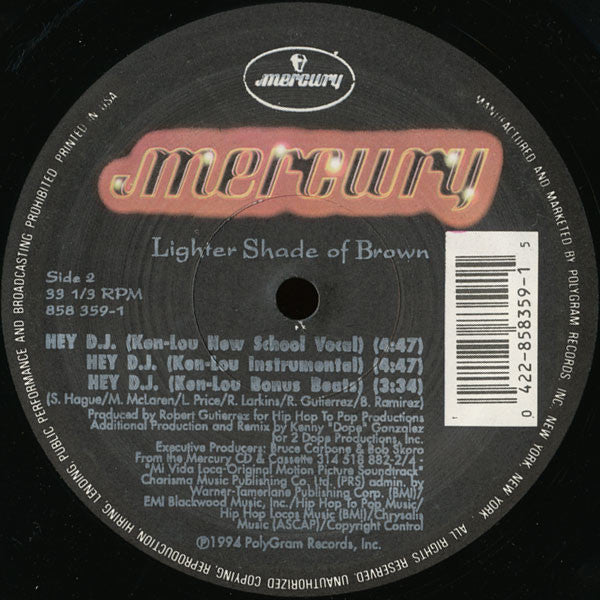 Lighter Shade Of Brown : Hey D.J. (12")