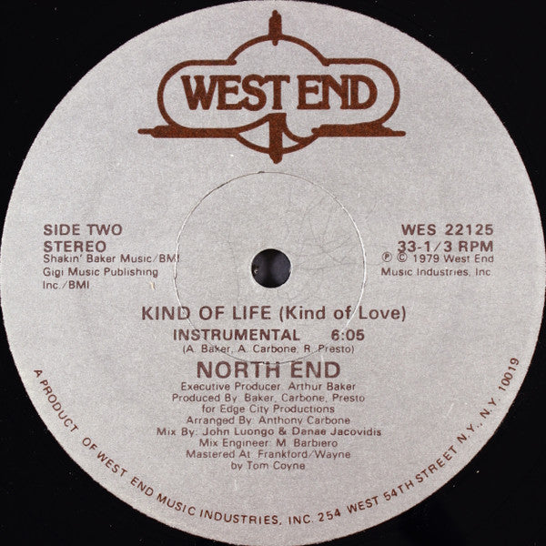 North End : Kind Of Life (Kind Of Love) (12", Single)