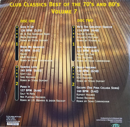 Various : Club Classics Volume 7 - Best Of The 70's And 80's (2x12", Comp, Promo)