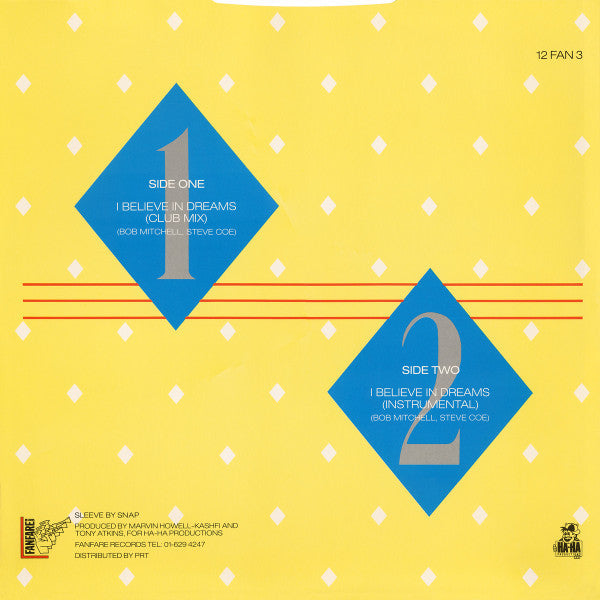 Jackie Rawe : I Believe In Dreams (12")