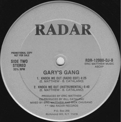 Gary's Gang : Knock Me Out (12", Promo, Gre)