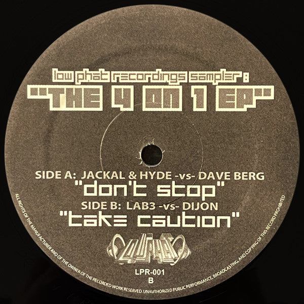 Jackal & Hyde -vs- Dave Berg / Lab3* -vs- Dijon : The 4 On 1 EP (12", EP, Smplr)