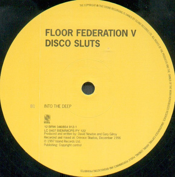 Floor Federation V Disco Sluts : Into The Fire / Into The Deep (12")