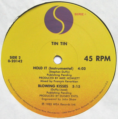 Tin Tin (4) : Hold It (12", Maxi, All)