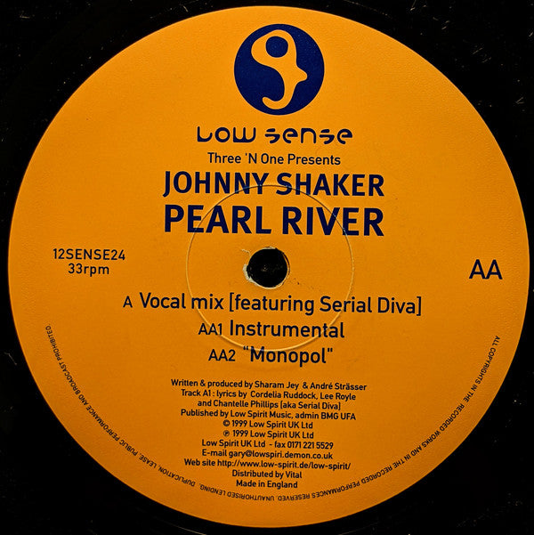 Three 'N One Presents Johnny Shaker : Pearl River (12")