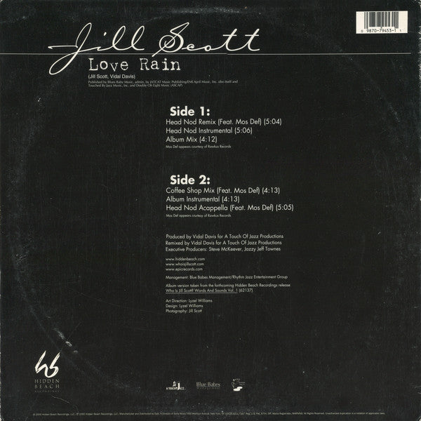 Jill Scott : Love Rain (12")