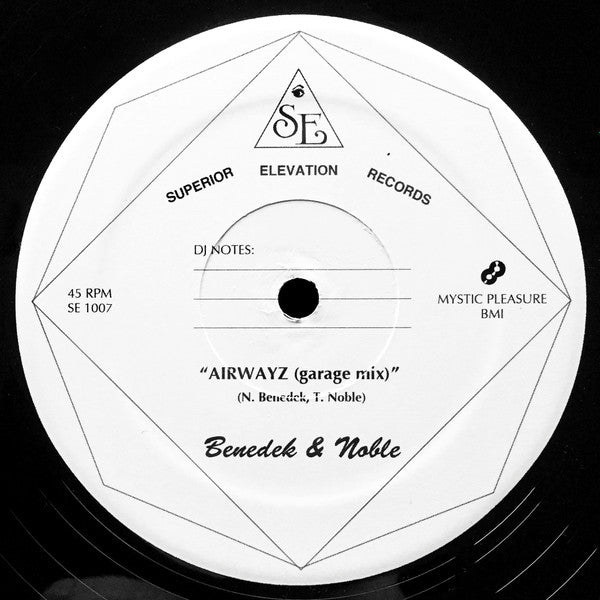 Benedek & Tom Noble (3) : Ocean Side / Airwayz (Garage Mix) (12")
