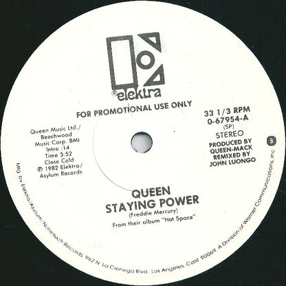Queen : Staying Power (12", Promo)
